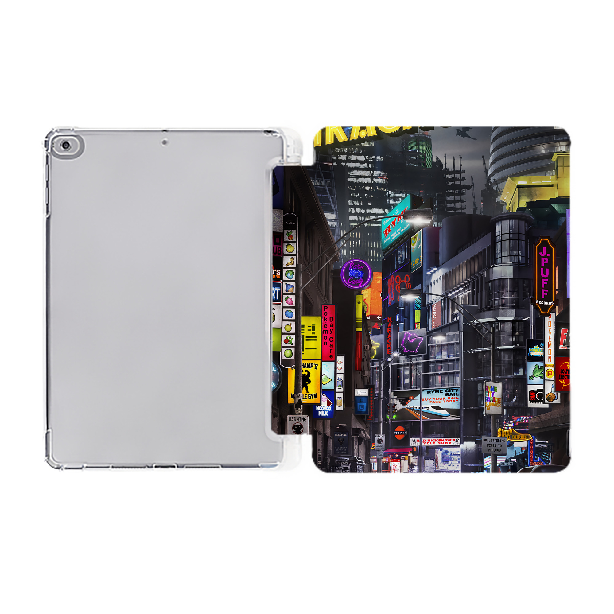 （画像用） ポケットモンスター Pokémon IPad ケース ペン収納付き 三つ折りスタンド PUレザー×シリコン 対応機種9.5/10.5/10.9インチ